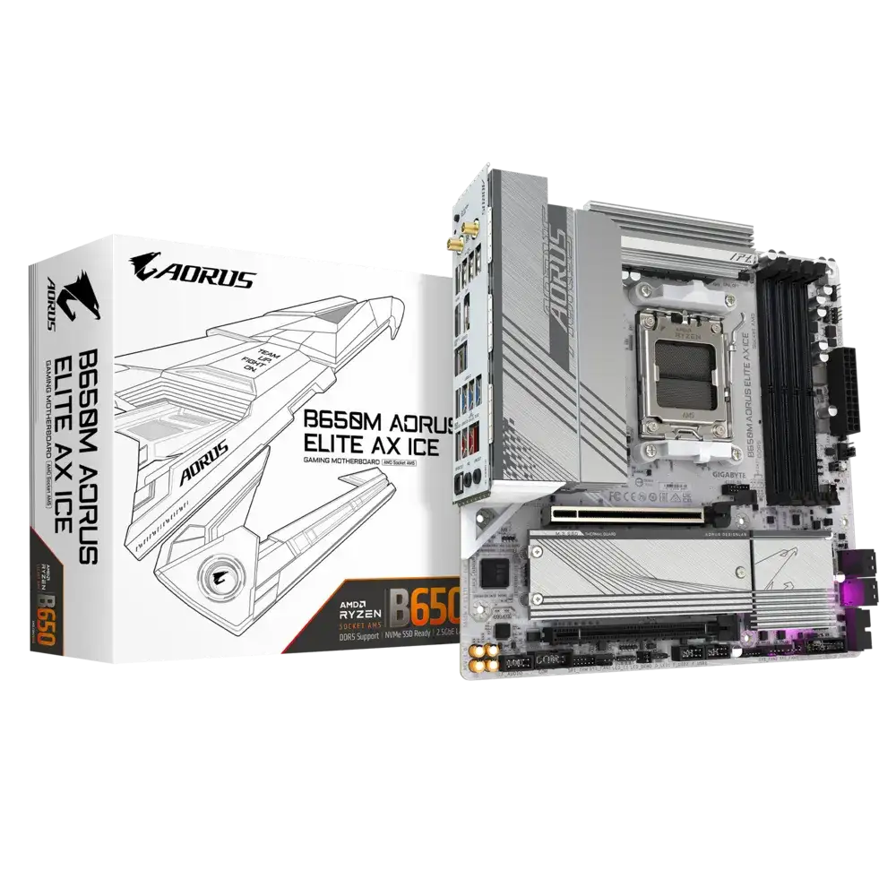 GIGABYTE-B650M-AORUS-ELITE-AX-ICE-DDR5-AMD